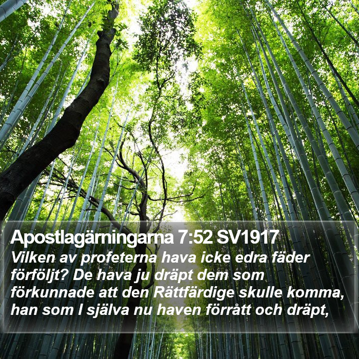 Apostlagärningarna 7:52 SV1917 Bible Study