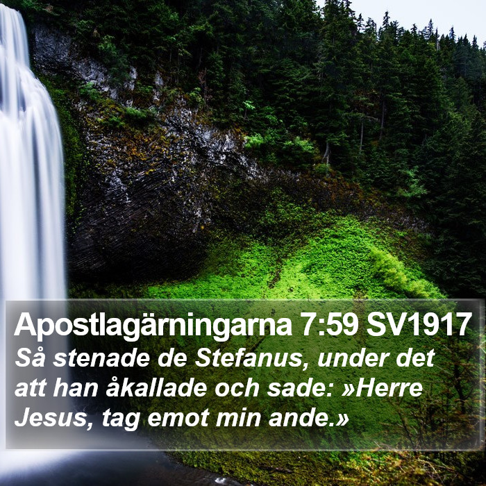 Apostlagärningarna 7:59 SV1917 Bible Study