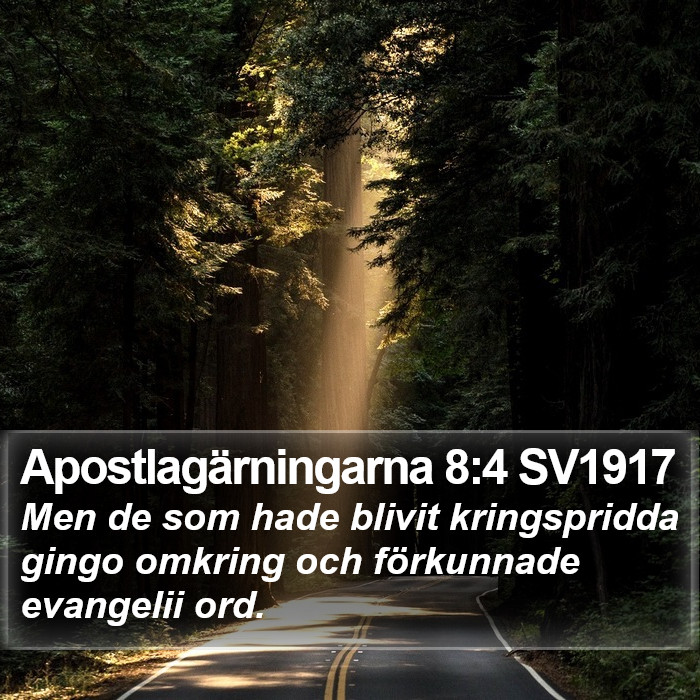 Apostlagärningarna 8:4 SV1917 Bible Study