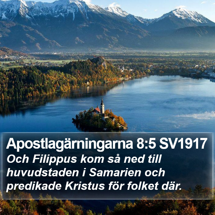 Apostlagärningarna 8:5 SV1917 Bible Study