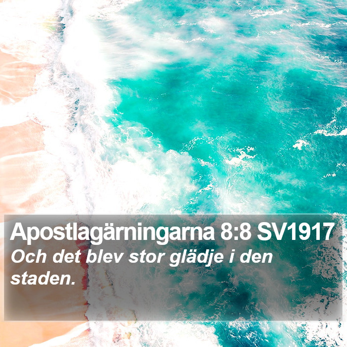 Apostlagärningarna 8:8 SV1917 Bible Study