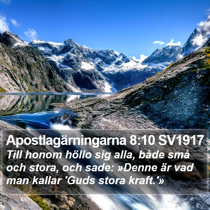Apostlagärningarna 8:10 SV1917 Bible Study
