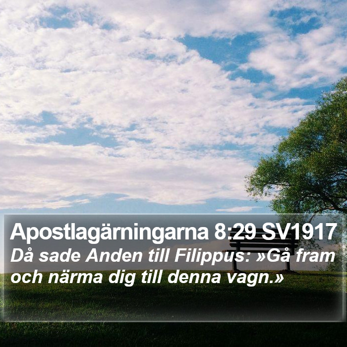 Apostlagärningarna 8:29 SV1917 Bible Study
