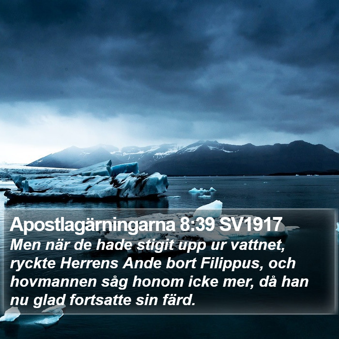 Apostlagärningarna 8:39 SV1917 Bible Study