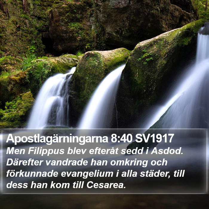 Apostlagärningarna 8:40 SV1917 Bible Study