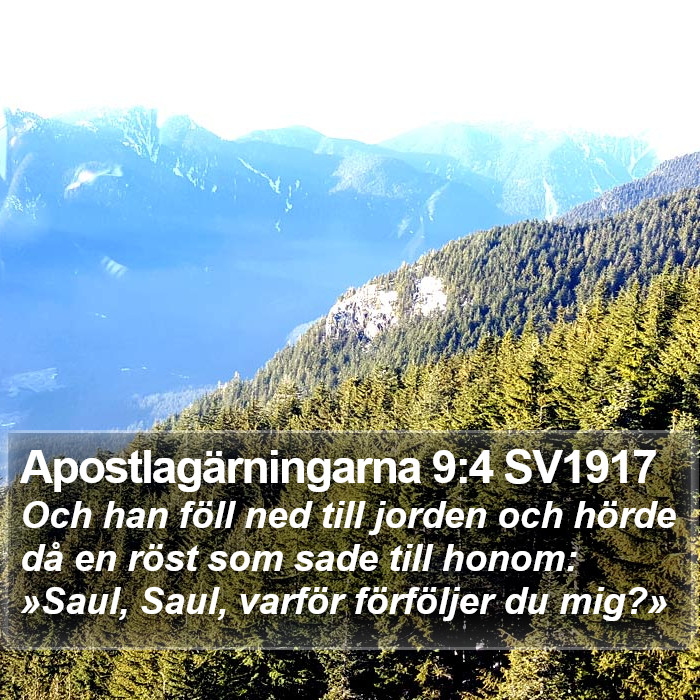 Apostlagärningarna 9:4 SV1917 Bible Study