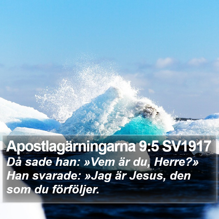 Apostlagärningarna 9:5 SV1917 Bible Study