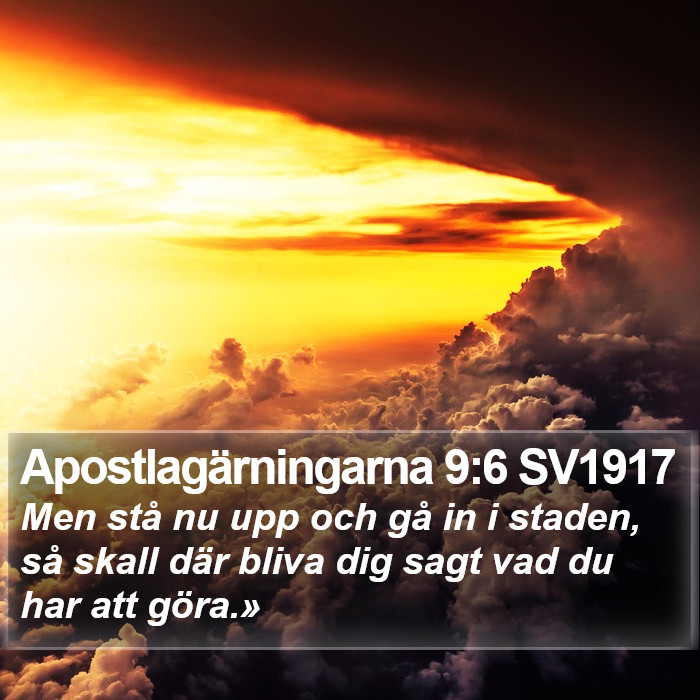 Apostlagärningarna 9:6 SV1917 Bible Study