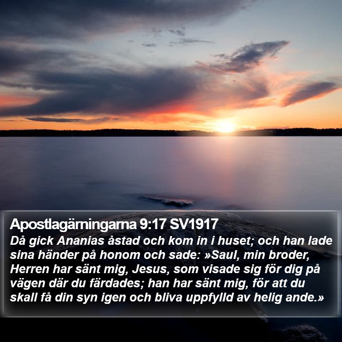 Apostlagärningarna 9:17 SV1917 Bible Study