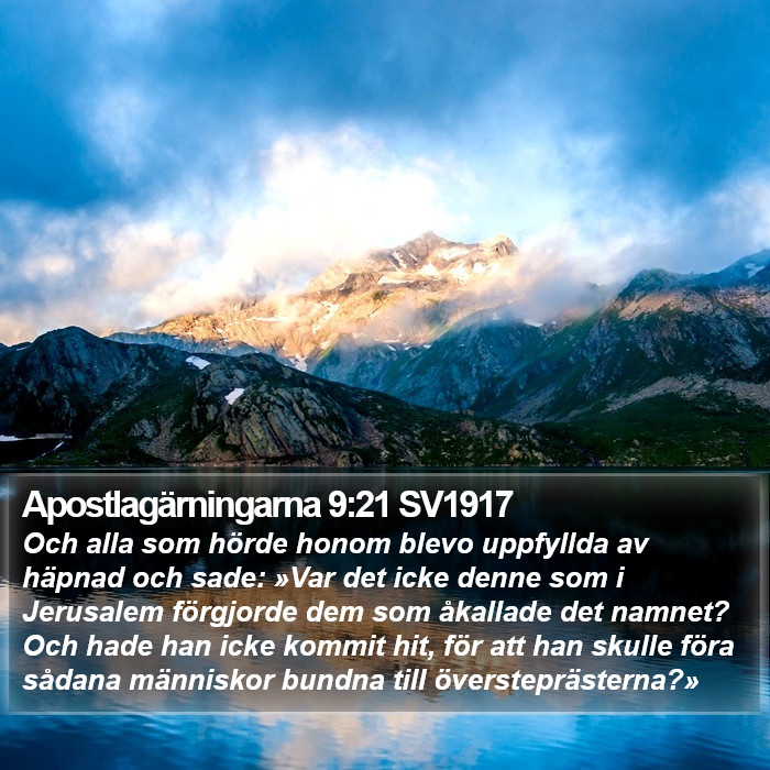 Apostlagärningarna 9:21 SV1917 Bible Study