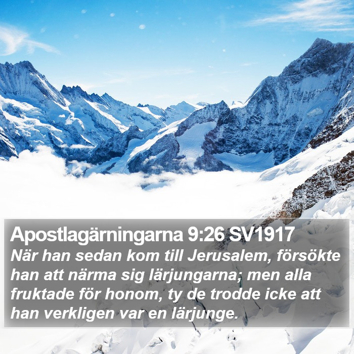 Apostlagärningarna 9:26 SV1917 Bible Study