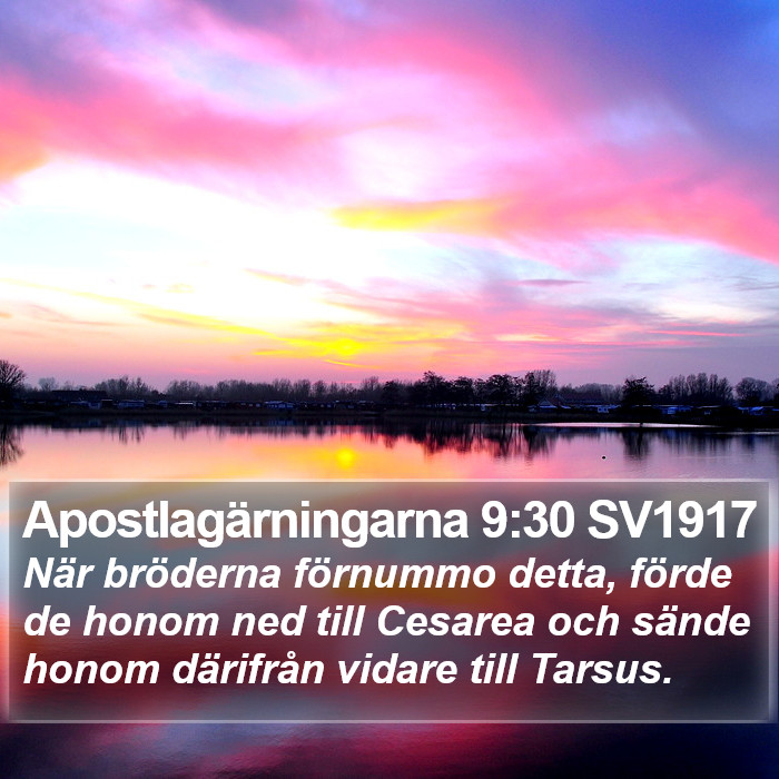 Apostlagärningarna 9:30 SV1917 Bible Study