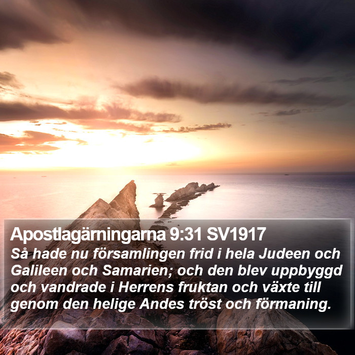 Apostlagärningarna 9:31 SV1917 Bible Study