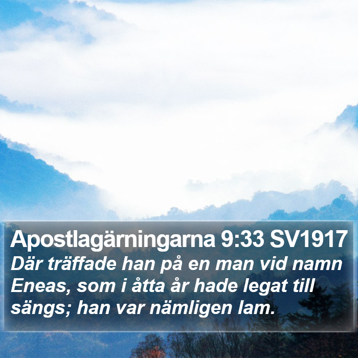 Apostlagärningarna 9:33 SV1917 Bible Study