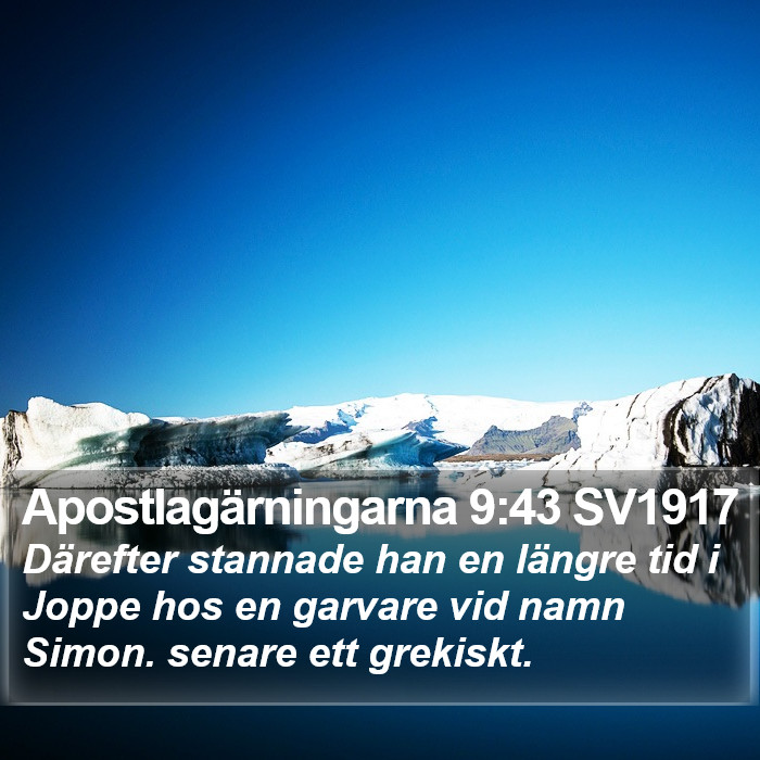 Apostlagärningarna 9:43 SV1917 Bible Study