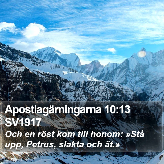 Apostlagärningarna 10:13 SV1917 Bible Study