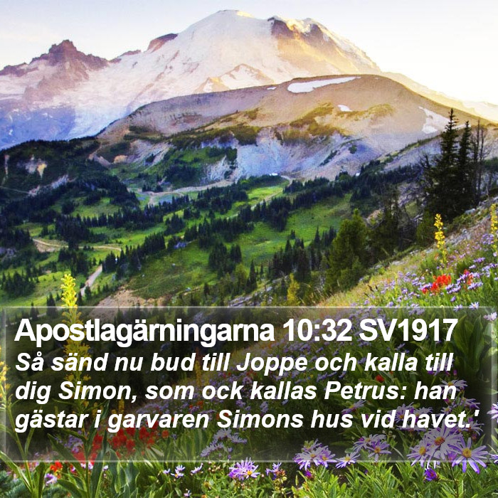 Apostlagärningarna 10:32 SV1917 Bible Study