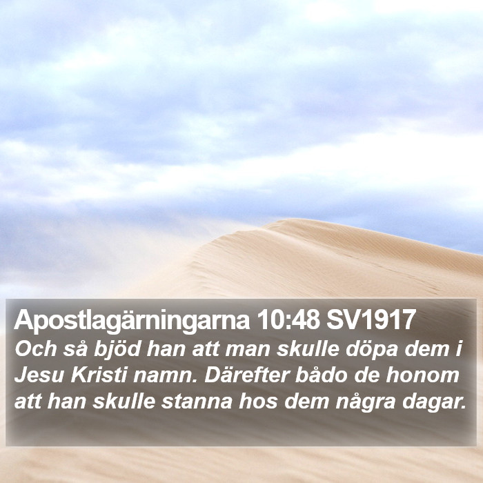 Apostlagärningarna 10:48 SV1917 Bible Study