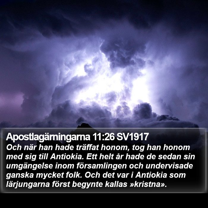 Apostlagärningarna 11:26 SV1917 Bible Study