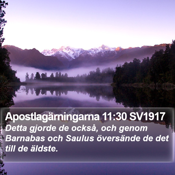 Apostlagärningarna 11:30 SV1917 Bible Study