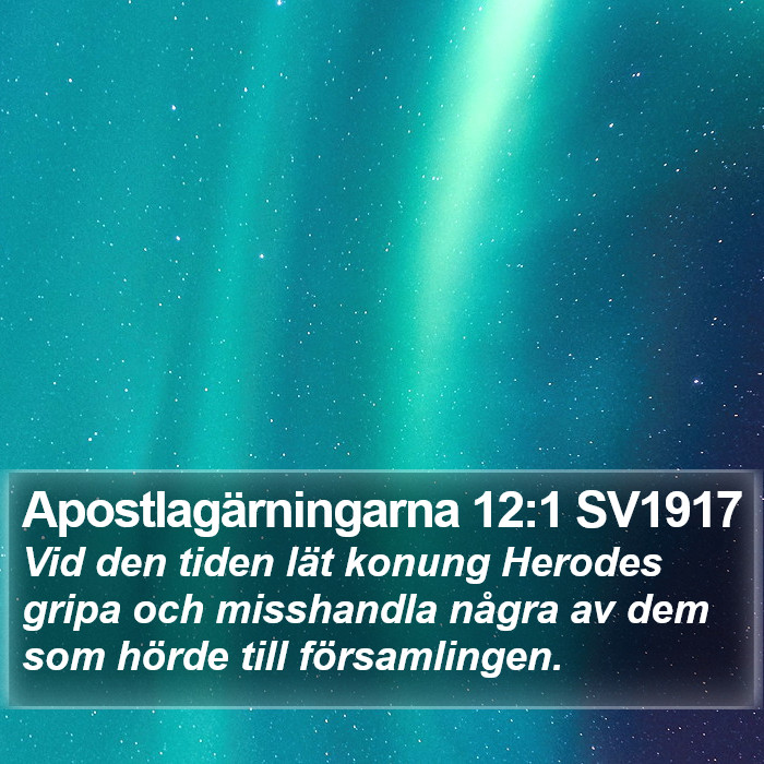 Apostlagärningarna 12:1 SV1917 Bible Study