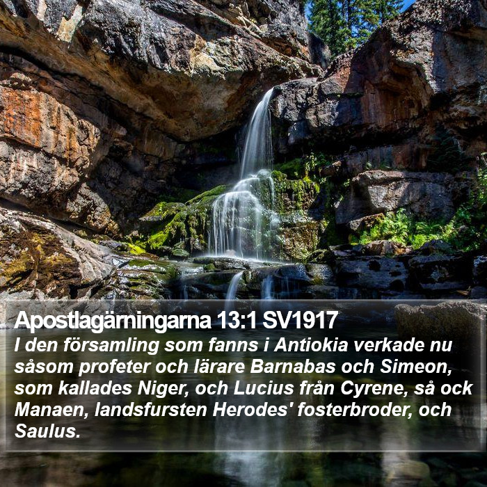 Apostlagärningarna 13:1 SV1917 Bible Study