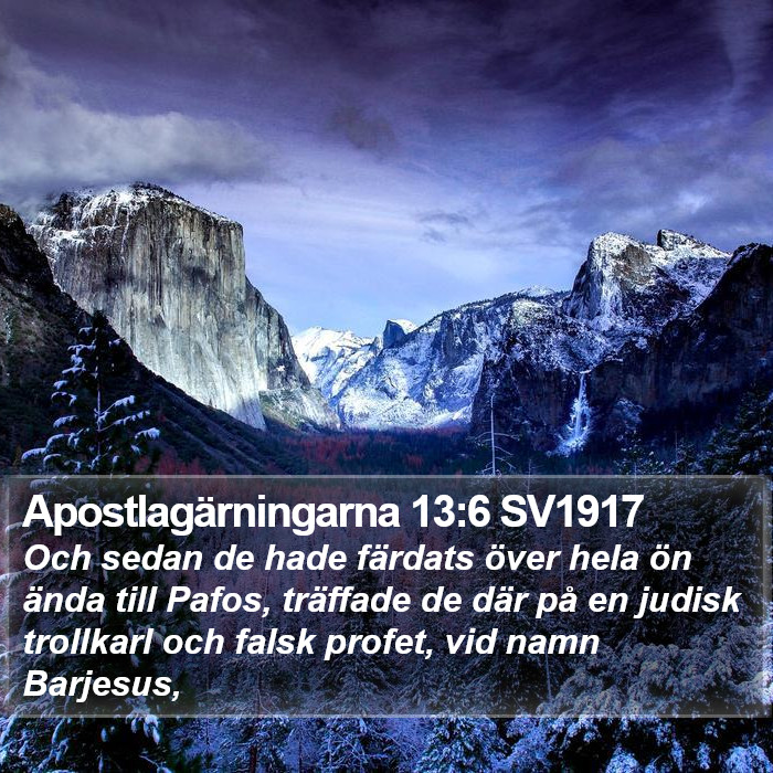 Apostlagärningarna 13:6 SV1917 Bible Study