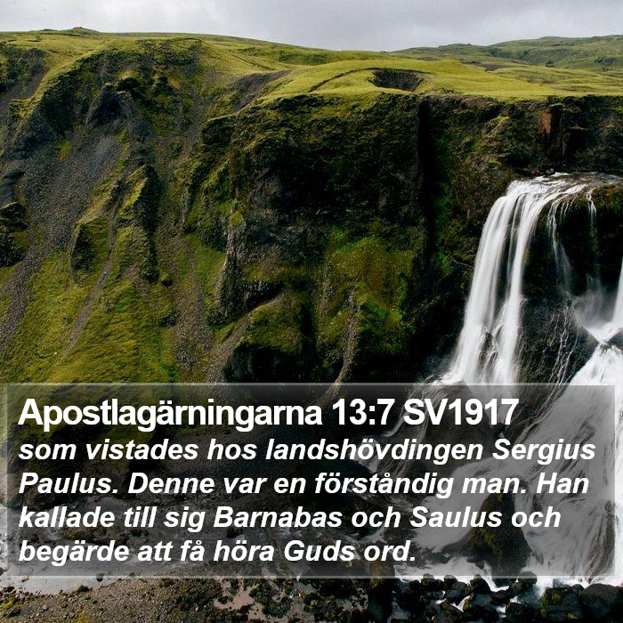 Apostlagärningarna 13:7 SV1917 Bible Study