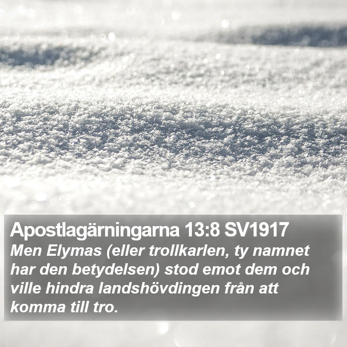 Apostlagärningarna 13:8 SV1917 Bible Study