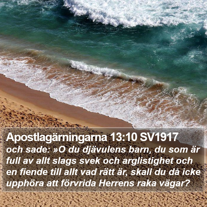 Apostlagärningarna 13:10 SV1917 Bible Study