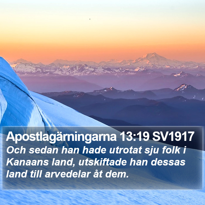 Apostlagärningarna 13:19 SV1917 Bible Study