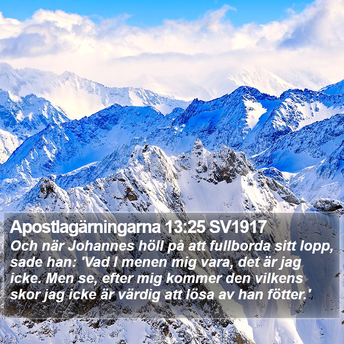 Apostlagärningarna 13:25 SV1917 Bible Study