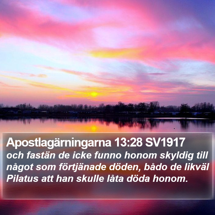 Apostlagärningarna 13:28 SV1917 Bible Study