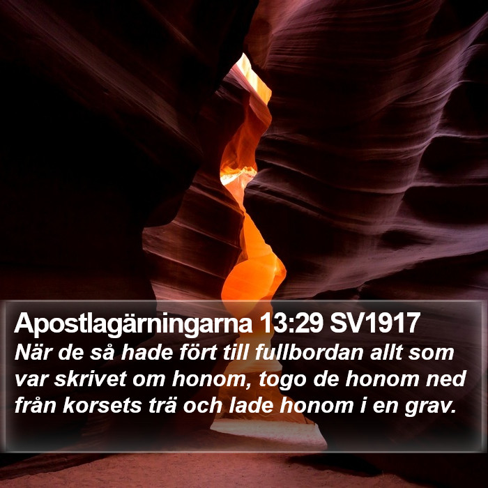 Apostlagärningarna 13:29 SV1917 Bible Study