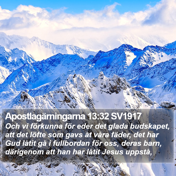 Apostlagärningarna 13:32 SV1917 Bible Study