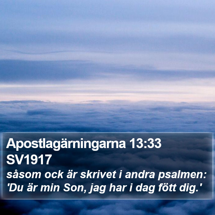 Apostlagärningarna 13:33 SV1917 Bible Study