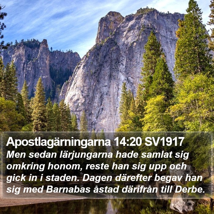 Apostlagärningarna 14:20 SV1917 Bible Study