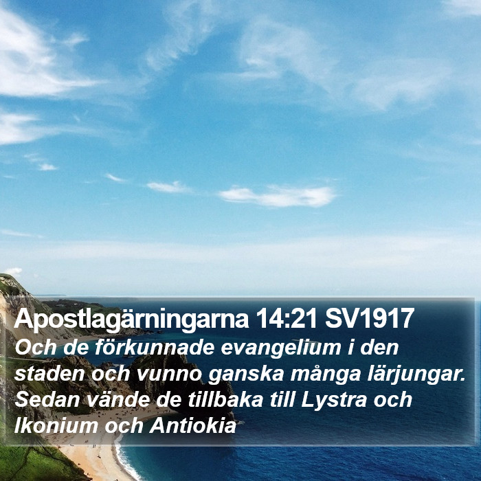 Apostlagärningarna 14:21 SV1917 Bible Study