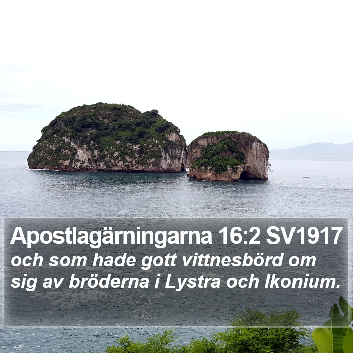 Apostlagärningarna 16:2 SV1917 Bible Study