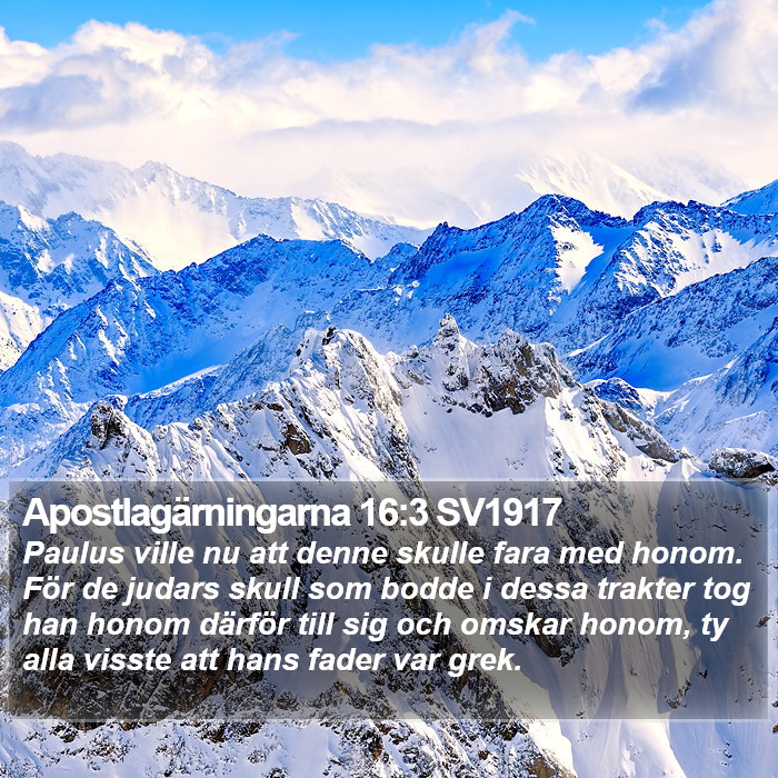 Apostlagärningarna 16:3 SV1917 Bible Study