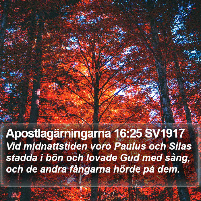 Apostlagärningarna 16:25 SV1917 Bible Study