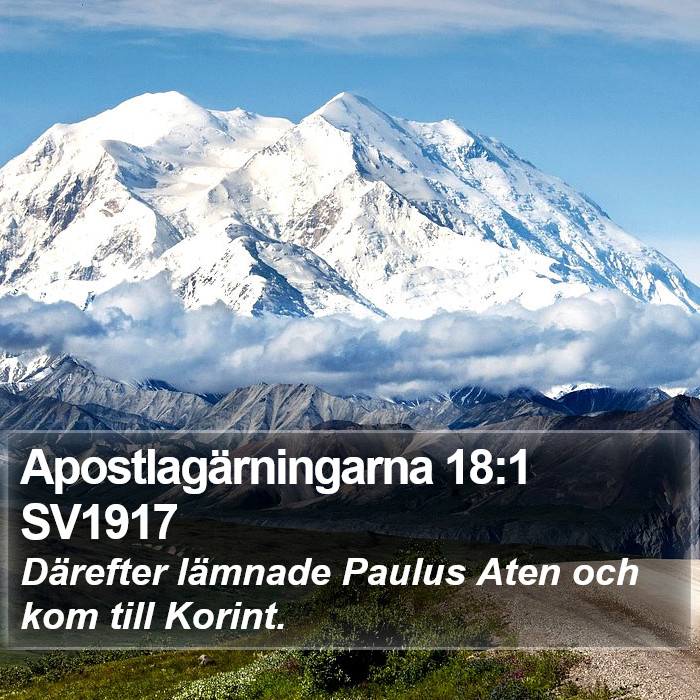 Apostlagärningarna 18:1 SV1917 Bible Study