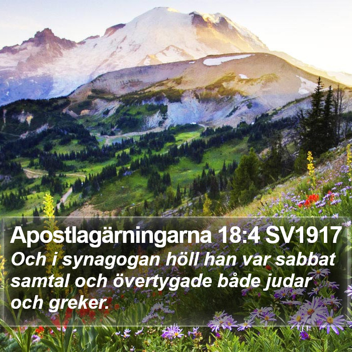 Apostlagärningarna 18:4 SV1917 Bible Study