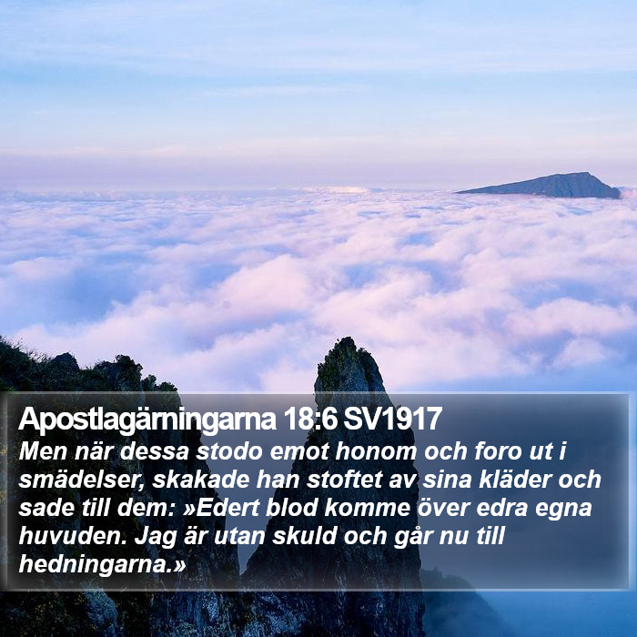 Apostlagärningarna 18:6 SV1917 Bible Study