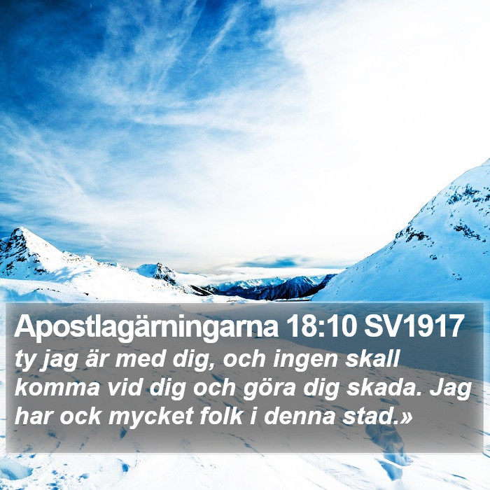 Apostlagärningarna 18:10 SV1917 Bible Study