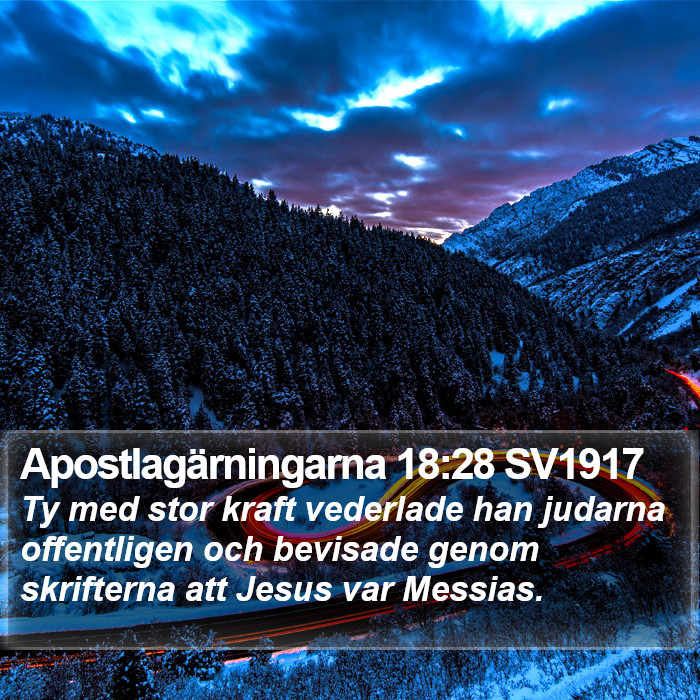 Apostlagärningarna 18:28 SV1917 Bible Study