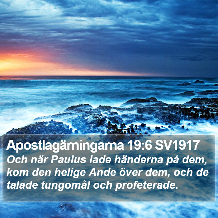 Apostlagärningarna 19:6 SV1917 Bible Study