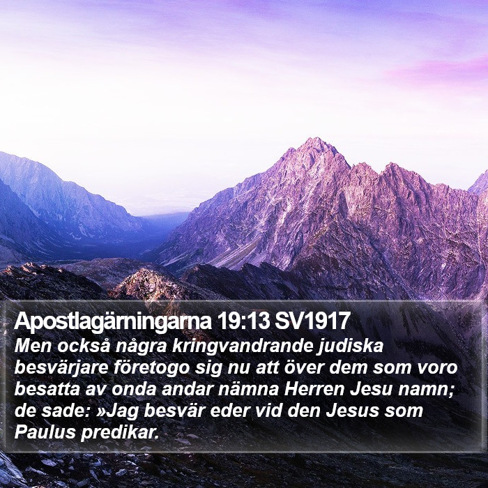 Apostlagärningarna 19:13 SV1917 Bible Study