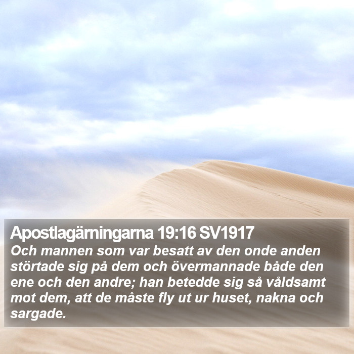 Apostlagärningarna 19:16 SV1917 Bible Study