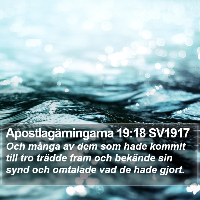 Apostlagärningarna 19:18 SV1917 Bible Study